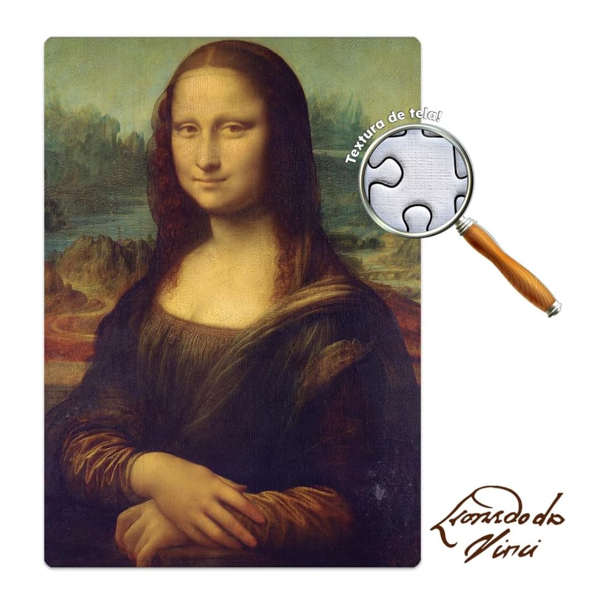 Quebra Cabeça Leonardo Da Vinci - Mona Lisa / 500 Peças Nano Quebra Cabeça Leonardo Da Vinci - Mona Lisa / 500 Peças Nano